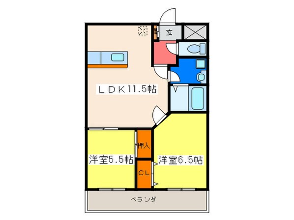 グレ－スＫ・Ⅱの物件間取画像